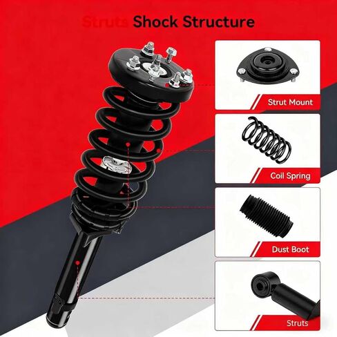 2PCS Rear Shock Absorber Strut Complete Assembly for Dodge Challenger 2015 2022 2017 2018 2019 2020 2021 2016 2023 6.2L V8 for Dodge Charger 2023-2012 3.6L V6 5.7L 6.4L V8 in Saudi Arabia