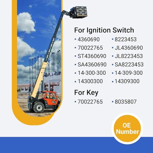 4360690 مفتاح إشعال مع مفتاحين 8223453 JL4360690، مناسب لموديلات Skytrak JLG Genie 8042 10042 10054 - استبدل مفتاح الإشعال 8035807 in Kuwait