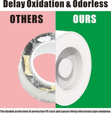 KOl.KIM Double Sided Tape, Nanotape, Nano Tape, Super StickyTransparent Adhesive Tape, Traceless Adhesive Tape, Removable, Washable, Reusable, Suitable for Carpets, Photo Walls, 1.18IN x 9.85 Feet in Kuwait