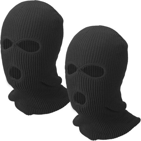 3-Hole Full Face Mask Cover, Ski Mask Knitted Warm Knit Cover Winter Balaclava Face Mask Cap Ski in Saudi Arabia