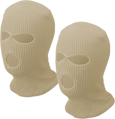 3-Hole Full Face Mask Cover, Ski Mask Knitted Warm Knit Cover Winter Balaclava Face Mask Cap Ski in Saudi Arabia