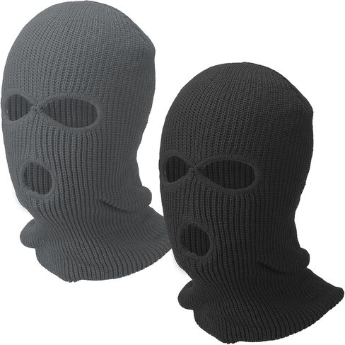 3-Hole Full Face Mask Cover, Ski Mask Knitted Warm Knit Cover Winter Balaclava Face Mask Cap Ski in Saudi Arabia