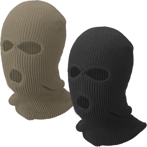 3-Hole Full Face Mask Cover, Ski Mask Knitted Warm Knit Cover Winter Balaclava Face Mask Cap Ski in Saudi Arabia