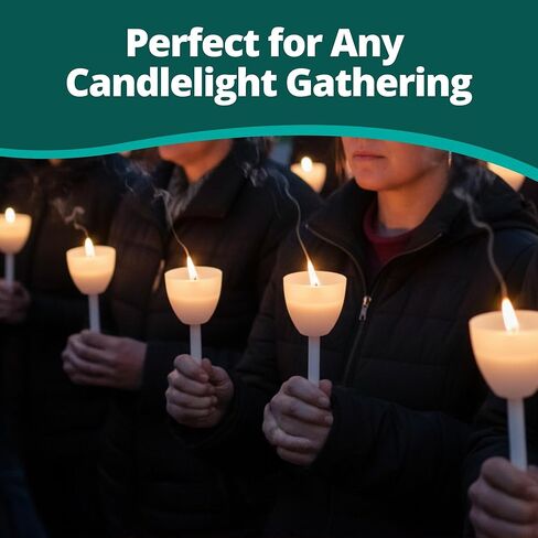 Concordia Supply Plastic Shield Candle Drip Protectors - White Drip, Wind & Flame Candle Protector - Ideal Candlestick Holders for 1/2" Candles on Candlelight Services & Memorial Candle (Box of 250) in Saudi Arabia