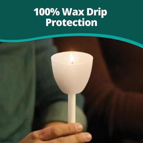 Concordia Supply Plastic Shield Candle Drip Protectors - White Drip, Wind & Flame Candle Protector - Ideal Candlestick Holders for 1/2" Candles on Candlelight Services & Memorial Candle (Box of 250) in Saudi Arabia