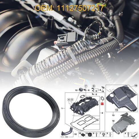 11127507217 Brake Booster Valve Cover Vacuum Pump Gasket Seal, Vacuum Seal Pump Compatible for BMW 2009-2024 F20 F22 F23 F34 F31 F36 F10 X1 X5 X6 Replace# 811049700 7507217 386340 15102200 in Kuwait