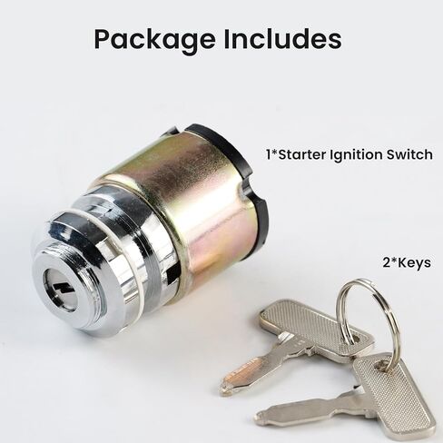 مفتاح الإشعال المبدئي مناسب لعربة جولف الغاز Club Car DS 1983-1995 لاستبدال 1012415، CP1012415 طقم أسطوانة القفل مع مفتاحين in Kuwait