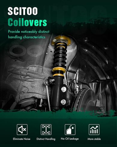 Coilover Suspensions Shock Struts Kits Assembly SCITOO Full Set Shocks Struts Kits fit for 2009-2017 for Toyota Corolla /2009 for Toyota Matrix in Saudi Arabia