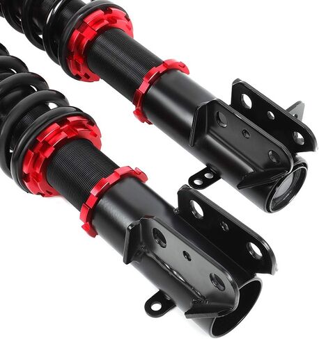 Coilover Struts Spring Shocks Adjustable Height Coilovers Suspension Struts Coil Spring Shocks and Struts Full Set Kits ECCPP Fit for 2000 2001 2002 2003 2004 2005 for Dodge Neon - Red in Saudi Arabia