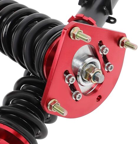 Coilover Struts Spring Shocks Adjustable Height Coilovers Suspension Struts Coil Spring Shocks and Struts Full Set Kits ECCPP Fit for 2000 2001 2002 2003 2004 2005 for Dodge Neon - Red in Saudi Arabia
