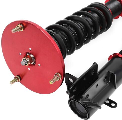 Coilover Struts Spring Shocks Adjustable Height Coilovers Suspension Struts Coil Spring Shocks and Struts Full Set Kits ECCPP Fit for 2000 2001 2002 2003 2004 2005 for Dodge Neon - Red in Saudi Arabia