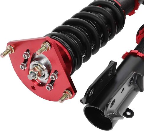 Coilover Struts Spring Shocks Adjustable Height Coilovers Suspension Struts Coil Spring Shocks and Struts Full Set Kits ECCPP Fit for 2000 2001 2002 2003 2004 2005 for Dodge Neon - Red in Saudi Arabia