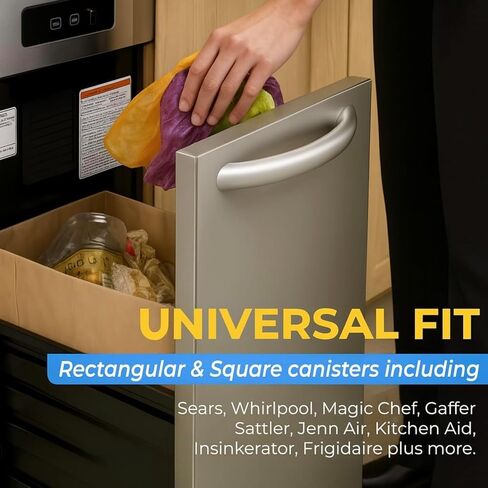 Trash Compactor Bags for Kitchen - 15 PACK - Pre-Cuffed, Super Strong & Heavy Duty Kitchen Trash Bags with Leak Proof Plastic Liner, Fits GE Model Compactors with Rectangular Containers in Saudi Arabia