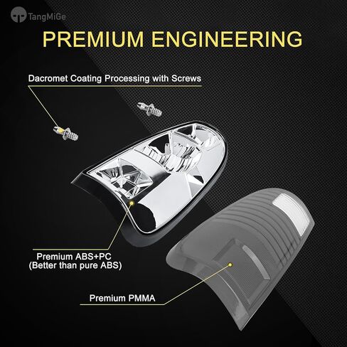 Tail Lights Compatible with Ford F250 / F350 / F450 Super Duty 2008 2009 2010 2011 2012 2013 2014 2015 2016, Rear Lamps, No Bulbs (Dark Grey) in Kuwait
