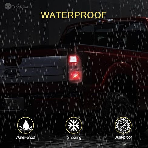 Tail Lights Compatible with Ford F250 / F350 / F450 Super Duty 2008 2009 2010 2011 2012 2013 2014 2015 2016, Rear Lamps, No Bulbs (Dark Grey) in Kuwait