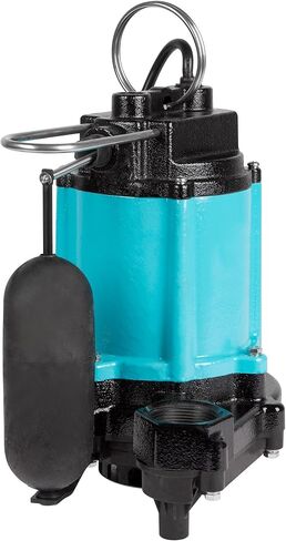 Little Giant 10EC-CIM 115-Volt, 1/2 HP, 4020 GPH Manual Cast Iron Sump/Effluent/Emergency Pump with Polypropylene base (no switch), 20-ft. cord, Blue, 510800 in Kuwait