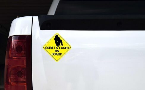 StickerTalk Gorilla Lover on Board Magnet, 6 inches by 6 inches in Saudi Arabia