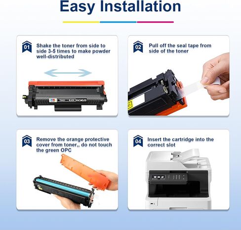 TN431 Black Toner Replacement for Brother TN431BK TN-431 MFCL8900CDW HLL8360CDW HLL8260CDW MFCL8610CDW HLL8360CDWT Printer (2-Pack) in Kuwait