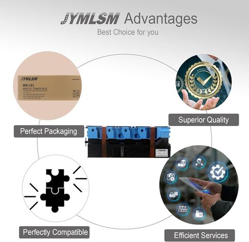 صندوق حبر نفايات WX103، استبدال حاوية نفايات الحبر WX-103 لكونيكا مينولتا WX103 WX 103، يعمل مع طابعات Bizhub C364e c224e 284e 308 368 C258 C284 C368 C454 C308 C558 C658 in Kuwait