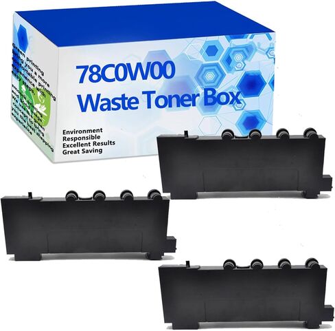 78C0W00 Compatible Waste Toner Box/Waste Toner Bottle Replacement, Work for Lexmark C2325 C2425 C2535 CX421 CX522 CX622 CX625 MC2325 MC2425 MC2535 MC2640 Printer,Black-1pcs in Saudi Arabia