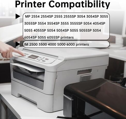 MP6054 High Yield Black Toner Cartridge 1 Pack, 842126 841999 Compatible with Ricoh Aficio MP 4054SP 5054SP 6054SP IM 2500 3500 4000 5000 6000 Printer | 37,500 Pages in Kuwait