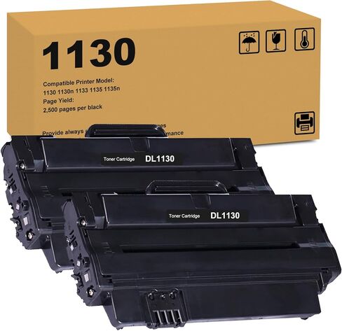 خرطوشة حبر سوداء 1130 بديلة لطابعة الليزر Dell 1130 1130n 3J11D 1135n 1133 1135 7H53W 2MMJP 330-9523 330-9524، (2500 صفحة) in Saudi Arabia