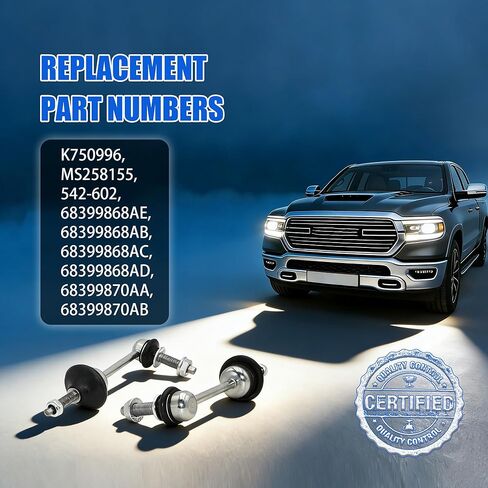 2PCS Front Sway Bar Stabilizer Link Kit Fit for Ram 1500 2019 2020 2021 2022 2023 2024 3.0L 3.6L 5.7L Replace K750996 in Kuwait
