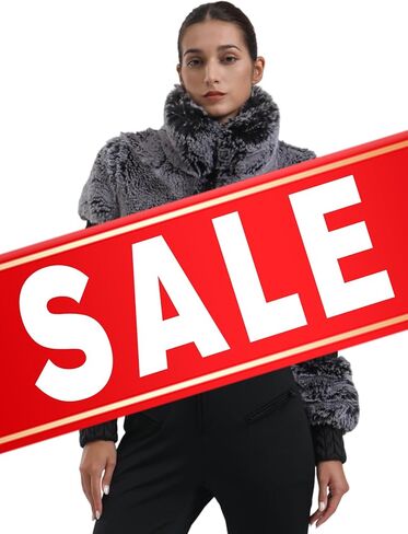 GSOU SNOW Women Ski Jacket Faux Fur Snowboard Coat Snow Cropped Jacket Winter Outdoor Warm in Kuwait