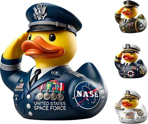2026 New Duck Captain Resin Ornament, Veteran Tribute ，Military Resin Duckies Decorations for Veterans Day (Green) in Saudi Arabia