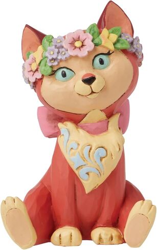 Enesco Disney Traditions Collection by Jim Shore Alice in Wonderland Dinah with Flower Crown Miniature Figurine- Stone Resin Hand Painted Collectible Disney Mini Figurines Home Decor Statue, 3.13 Inch in Saudi Arabia