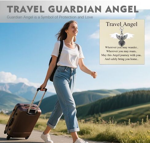 New Driver Driving Keychain Gifts for Women Men Traveler Adventure Gifts Trucker Bus Driver Birthday Christmas Gift Travel Angel Keychains Drivers License Gift for Son Granddaughter in Kuwait