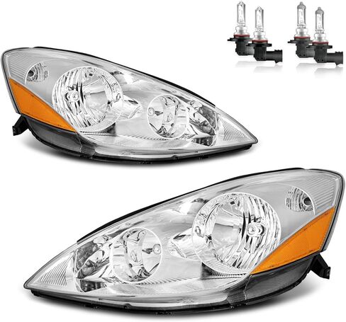 Headlights Assembly for 2006-2010 Toyota Sienna Minivan (All Trims: CE, LE, XLE) & Cargo Van Halogen Headlamp Replacement, High/Low Beam W/Bulbs, Driver & Passenger Side in Kuwait