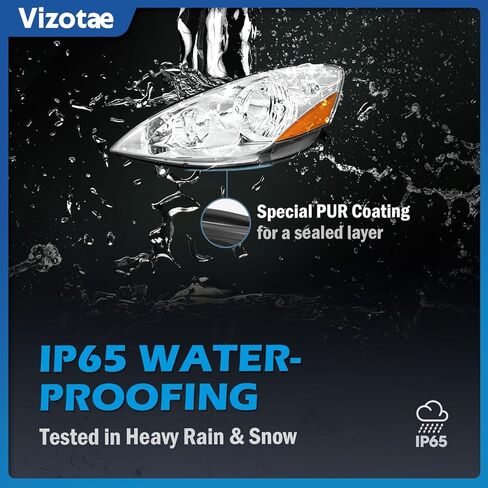 Headlights Assembly for 2006-2010 Toyota Sienna Minivan (All Trims: CE, LE, XLE) & Cargo Van Halogen Headlamp Replacement, High/Low Beam W/Bulbs, Driver & Passenger Side in Kuwait