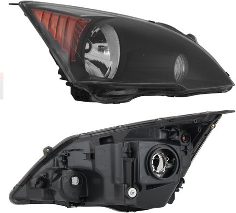 AKKON - For 2007-11 Honda CR-V Headlights Assembly w/Amber Corner Black Housing Clear Lens Full Set in Saudi Arabia