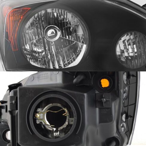 AKKON - For 2007-11 Honda CR-V Headlights Assembly w/Amber Corner Black Housing Clear Lens Full Set in Saudi Arabia