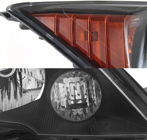 AKKON - For 2007-11 Honda CR-V Headlights Assembly w/Amber Corner Black Housing Clear Lens Full Set in Saudi Arabia