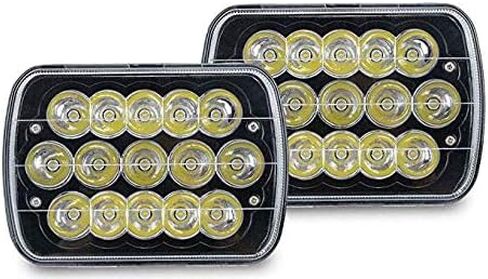 زوج واحد من المصابيح الأمامية LED السوداء مقاس 7x6 5x7 H6054 استبدال المصابيح in Kuwait