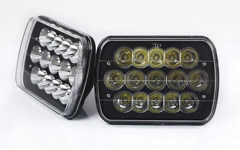 زوج واحد من المصابيح الأمامية LED السوداء مقاس 7x6 5x7 H6054 استبدال المصابيح in Kuwait