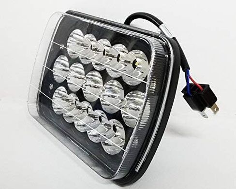 زوج واحد من المصابيح الأمامية LED السوداء مقاس 7x6 5x7 H6054 استبدال المصابيح in Kuwait