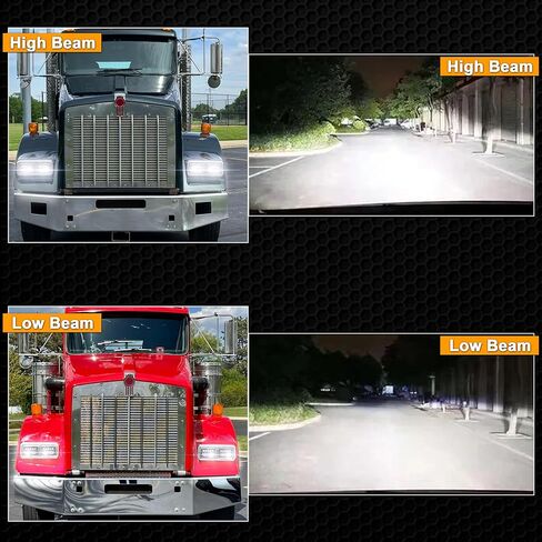 4 PCS DOT 4x6 Headlights with Sequential Turn signals Rectangular Replacement H4651 H4652 H4656 H4666 H6545 Compatible with Peterbilt Kenworth Freightliner Ford Probe Oldsmobile Cutlass in Saudi Arabia