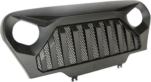 TJ Wrangler Front Grille Grill لـ 1997-2006 Wrangler TJ LJ Vader شبكة إدراج مصبغة (Angry Bird أسود) in Kuwait