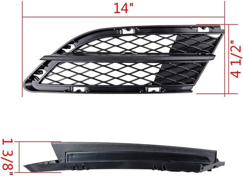 2x المصد الأمامي السفلي شبكة مصابيح الضباب متوافق مع 2009-2011 BMW E90 E91 325i 328i 335i in Kuwait