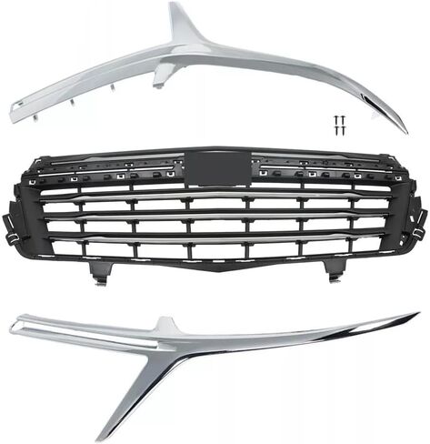 PENSUN Front Bumper Upper Grille with Chrome Trim Fit for Chevy Equinox 2022 2023 2024 in Kuwait