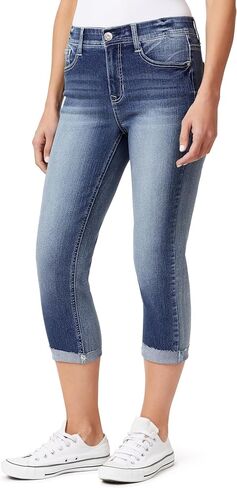 Angels Forever Young Women's Everluxe Bling Sculpt Straight 23.5" Crop Jeans in Kuwait