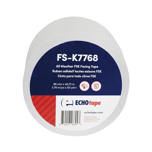 شريط صدى FS-K7751 | شريط FSK | شريط عازل FSK | شريط عازل لجميع الأحوال الجوية | مواجهة الشريط | شريط التماس العازل | شريط إصلاح العزل | شريط عازل ذو وجه رقائق معدنية | 2.83 × 50 ياردة in Saudi Arabia