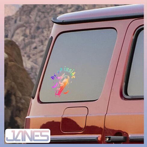 janes الميت داخل القوطية صائق، الأشعة فوق البنفسجية dtf نقل سيارة صائق، ملصقات نافذة السيارة الإيجابية، الجمالية هالوين الخفافيش سيارة الشارات للنساء الرجال، مضحك شارات سيارة اقتباس للشاحنات in Saudi Arabia
