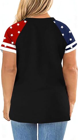 Plus Size American Flag Shirt for Women 4th of July Tshirts USA 1776 Patriotic Tops 250th Anniversary Tee in Saudi Arabia