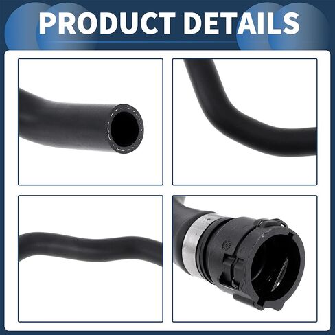 خرطوم المبرد خرطوم السخان رقم 64218381387 لسيارات BMW E53 X5 3.0i 3.0L L6 2001-2006 المطاط الأسود 1 قطعة أنبوب إدخال المياه في المحرك ختم جيد in Saudi Arabia