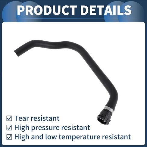 خرطوم المبرد خرطوم السخان رقم 64218381387 لسيارات BMW E53 X5 3.0i 3.0L L6 2001-2006 المطاط الأسود 1 قطعة أنبوب إدخال المياه في المحرك ختم جيد in Saudi Arabia