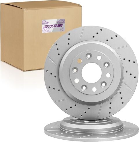 12.99" Rear Brake Rotors Replacement for 2011 2012 2013 2014 Ford Edge, Flex Explorer Taurus X Freestyle Five Hundred, Lincoln MKS MKX MKT, Mercury Sable Montego Drilled Slotted Brakes Set in Kuwait